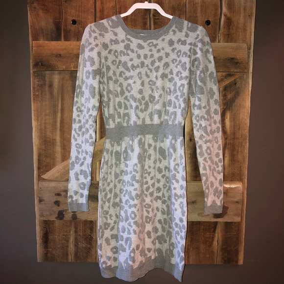 Animal Print Sweater Dress - Picture 1 of 2